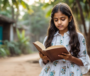 girl-reading-book-street